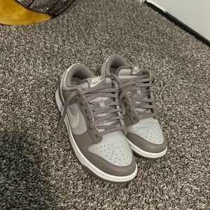 Tan and grey Nikes